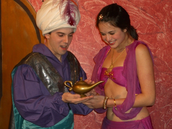 Gary Bernard DiNardo as Aladdin and Rebecca Faye Shorr as Princess Marazade Photo